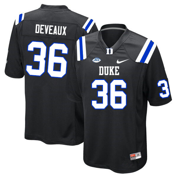 Duke Blue Devils #36 Elijah Deveaux College Football Jerseys Sale-Black